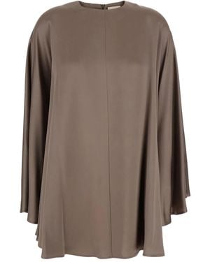 Semicouture Envers Cape Dress - Brown