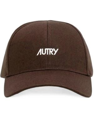 Autry Logo-Embroidered Baseball Cap - Brown