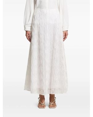 Peserico Ruffled Midi Skirt - White
