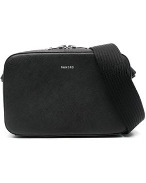 Sandro Borsa Messenger Con Logo - Nero