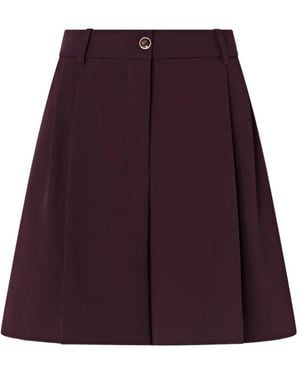 Pinko Shetana Flared Tailored Shorts - Purple