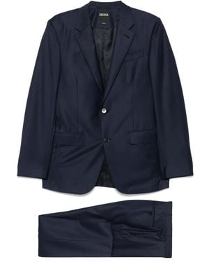 ZEGNA Gestreifter Anzug - Blau