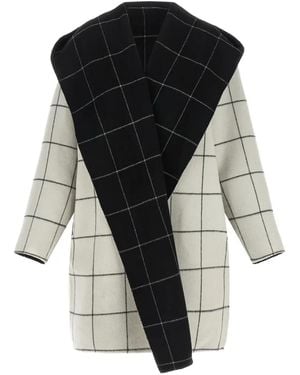 TOTEME Wendbarer Mantel Mit Windowpane-Check - Schwarz