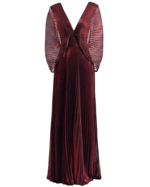Gemy Maalouf Pleated V-Neck Maxi Dress - Purple