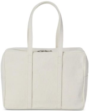 Amiacalva Borsa Tote Boston Piccola - Bianco