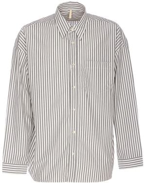 sunflower Striped Pocket Shirt - White