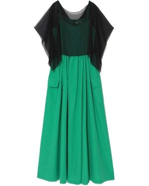 Undercover Sheer-Panelled Cargo Midi Dress - Green