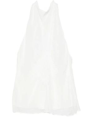 Raquel Diniz Halter Sleeveless Top - White