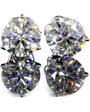 Jewels Aficionado 14Kt Witgouden Stud Oorbellen Met Diamond