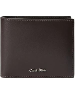 Calvin Klein Logo-Plaque Bifold Wallet - Black