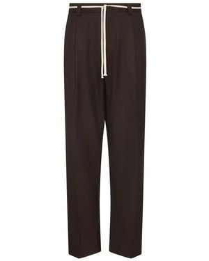 State of Order Drawstring Trousers - Brown