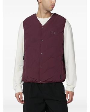 Purple Mountain Observatory Vネック キルティングベスト - パープル