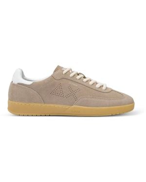 Sun 68 California Sun Perforated Suede Trainers - Natural