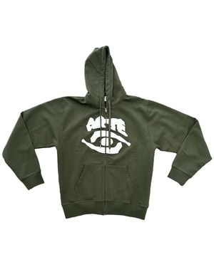 Arte' Zip-Up Hoodie - Green