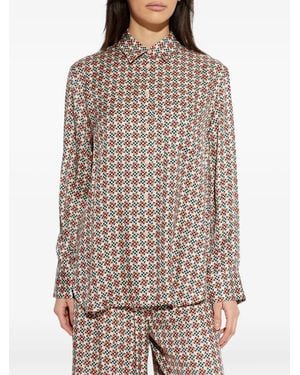 Paul Smith Geometric-Print Shirt - Brown