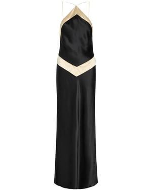 Reformation Jillian Panelled Silk Maxi Dress - Black