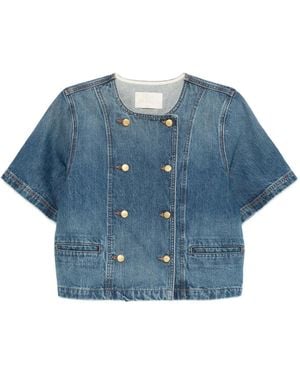 Ulla Johnson ショートスリーブ ダブルジャケット - ブルー