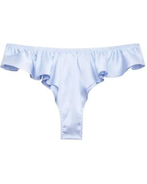 Fleur du Mal Luxe Flutter Briefs - Blue