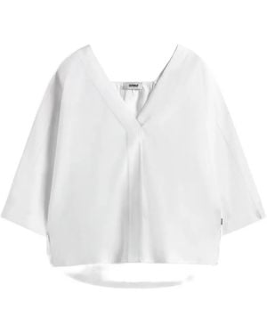 Ecoalf Pia V-Neck Three-Quarter Sleeve Shirt - White