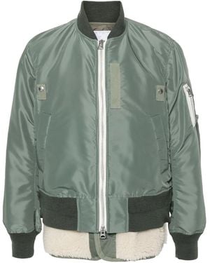 Sacai Twill Bomber Jacket - Green