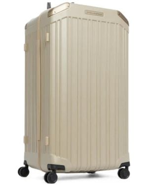 Piquadro Hardside Trunk-Shape Suitcase - Natural