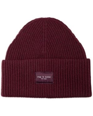 Rag & Bone Gorro De Canalé Blake - Rojo