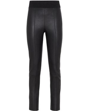 Brunello Cucinelli Leather Leggings - Black