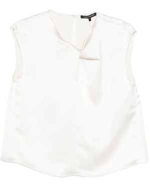 Luisa Cerano Twisted Sleeveless Top - White