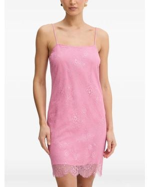 Twinset Tiered Point D'Esprit Mini Dress - Pink