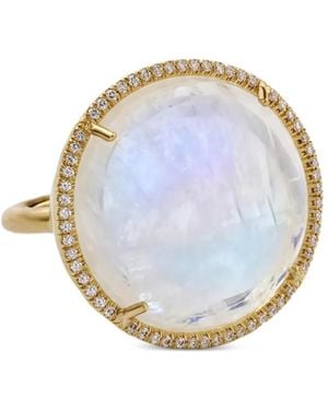 Irene Neuwirth Moonstone And Diamond Ring - Blue