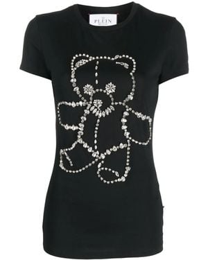 Philipp Plein Pure Fit Castoni Cotton T-Shirt - Black