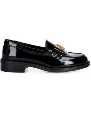 Liu Jo Brushed Leather Loafers - Black