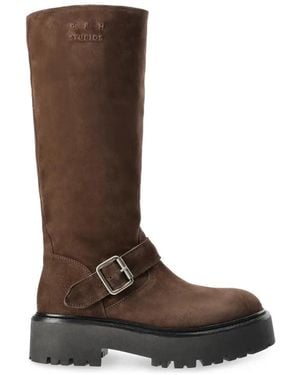 COPENHAGEN Bottines Chunky Biker À Semelle Épaisse - Brown