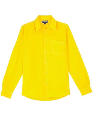 Vilebrequin Long-Sleeve Linen Shirt - Yellow