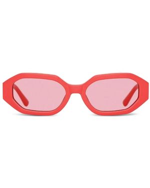 The Attico Irene Geometric-Frame Sunglasses - Red