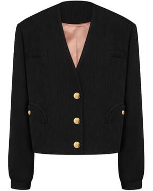 Blazé Milano Infinity Textured Button Jacket - Black