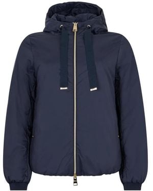 Herno Hooded Zip-Up Padded Jacket - Blue