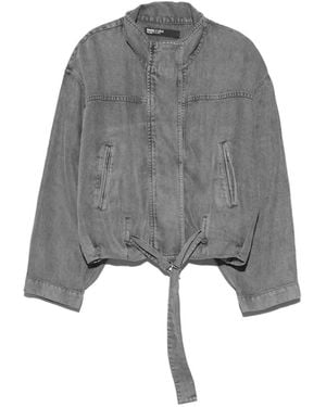 Bimba Y Lola Washed Light Fluid Denim Jacket - Grey