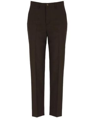 Briglia 1949 Pressed-Crease Cropped Trousers - Black