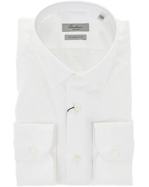 Corneliani Long-Sleeve Cotton Shirt - White
