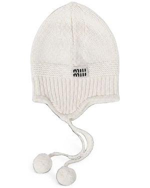 Miu Miu Wool And Cashmere Hat - White