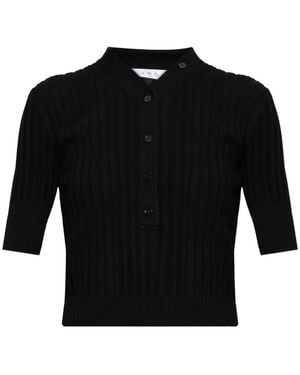 IRO Gerippter Pullover Mit Knöpfen - Schwarz