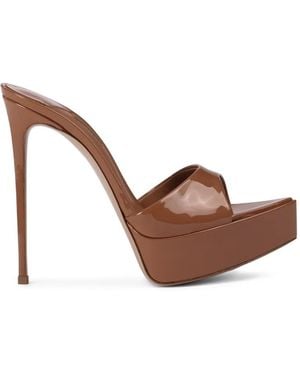 Le Silla Platform-Heel Sandals - Brown