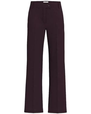 Marella Pressed-Crease Tailored Trousers - Purple