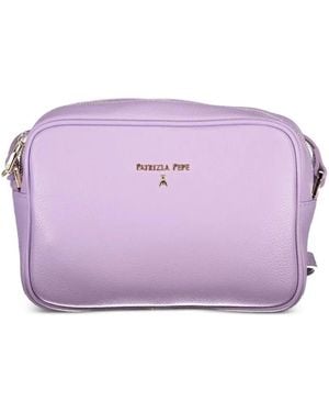 Patrizia Pepe Grained Leather Crossbody Bag - Purple