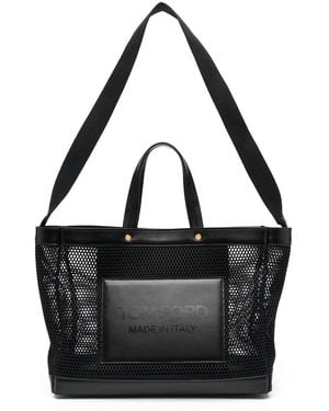 Tom Ford トム・フォード セミシアーハンドバッグ - ブラック