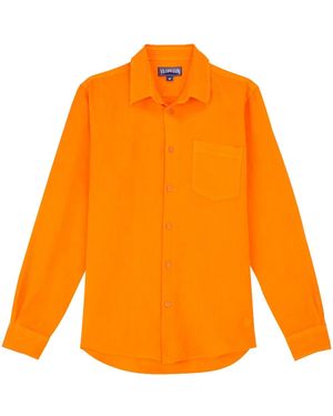 Vilebrequin Chemise En Lin - Orange