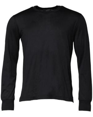 Dolce & Gabbana Crew-Neck Long-Sleeves Sweatshirt - Black