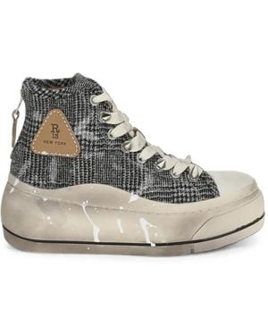 R13 Kurt High-Top Trainers - White