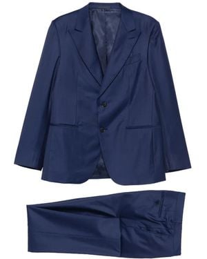 Caruso Peak-Lapel Suit - Blue